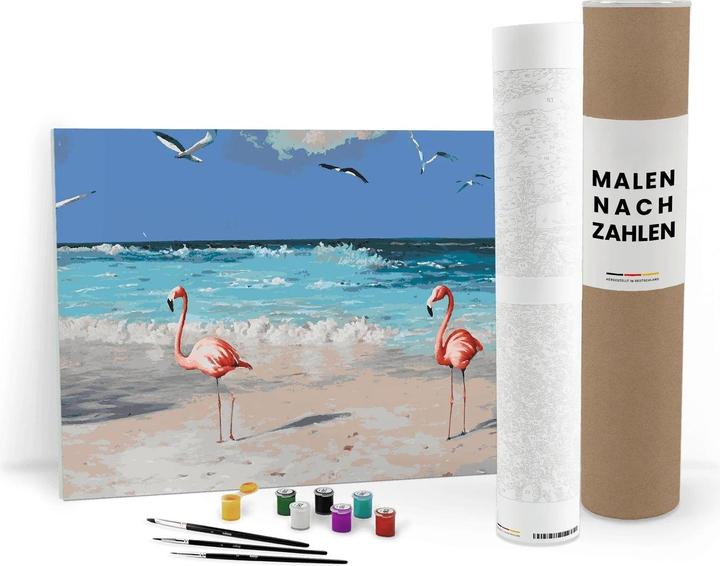 Immagine prodotto ZenPainting Flamingos am Strand - Malen nach Zahlen
