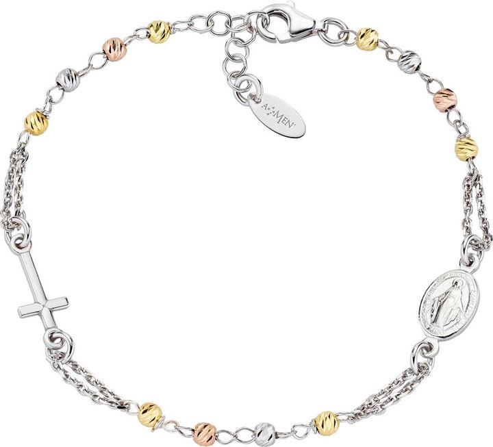 Produktbild Amen Rosary Grains Armband (20 cm, Silber 925)
