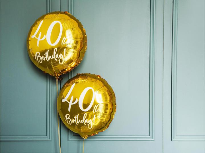 Immagine prodotto Partydeco Palloncino 40 anni alluminio in oro