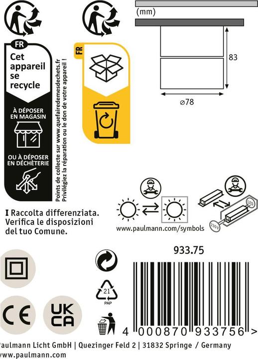 Actual product image Paulmann Surface mounted luminaire Spircle Set (530 lm)