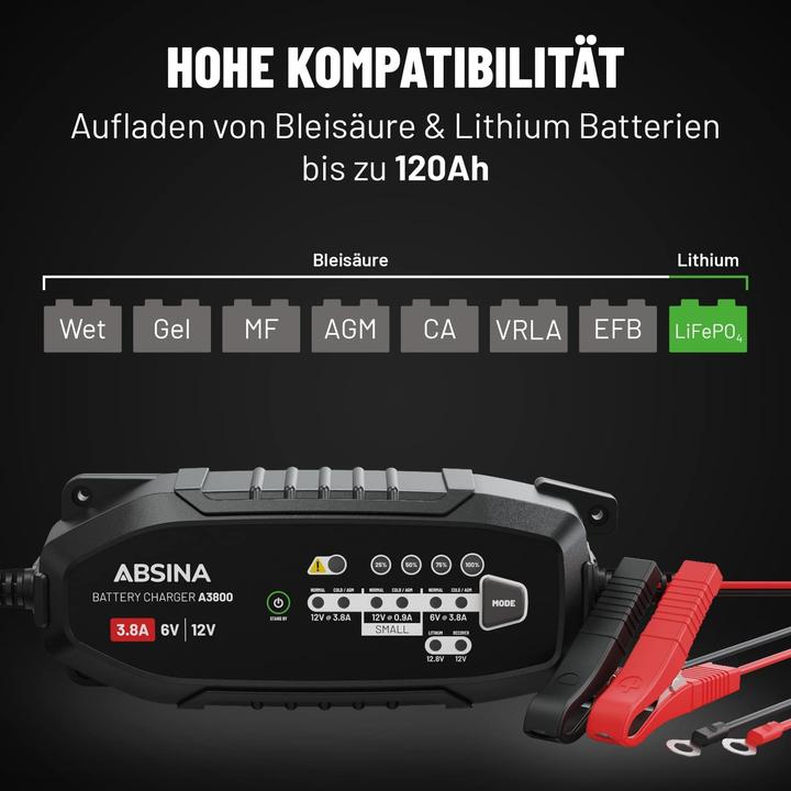 Produktbild Absina A3800 (6V, 12V, 3.80 A)