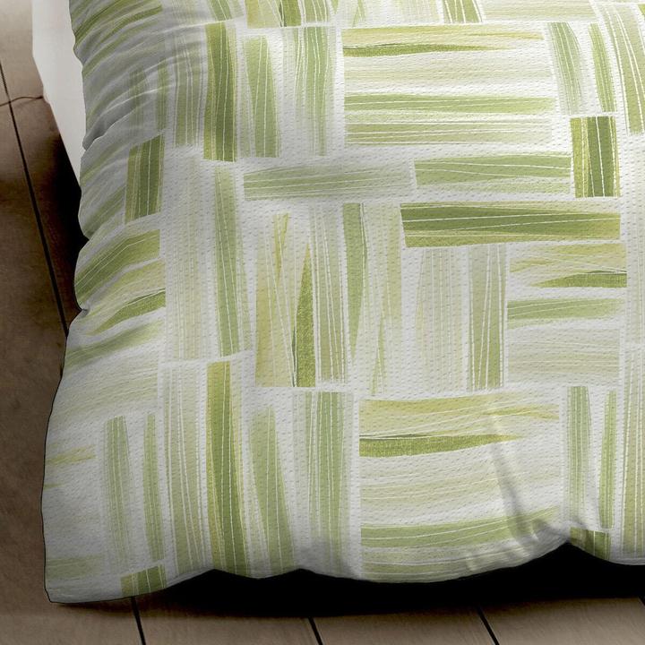 Actual product image Kaeppel Seersucker Bettwäsche Frame limone (Bedding set, 155x220 cm + 80x80 cm)