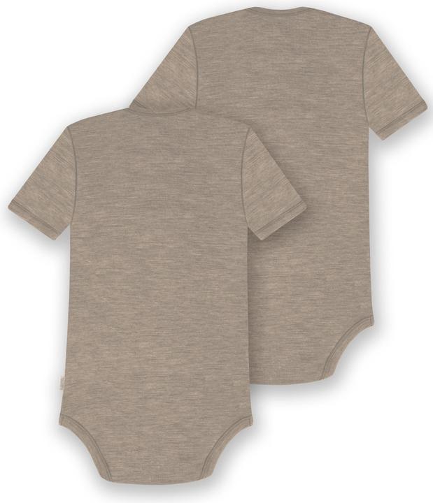 Actual product image Normani Set of 2 baby merino bodysuit short sleeves "Tauranga" - 9289 (74)
