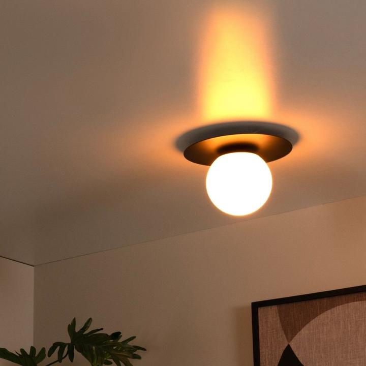 Actual product image Lucide TRICIA - Ceiling light - Ø 25 cm - 1xE27 - Black 79187/01/30 (E27)