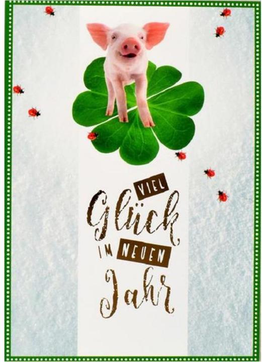 Produktbild ABC Glückwunschkarte Neujahrskarte 6 Stück (6 Stk.)