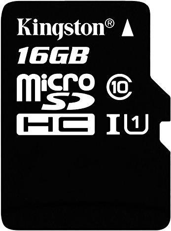 Produktbild Kingston microSDHC UHS-I mit Adapter (16 GB, microSDHC, U1, UHS-I)