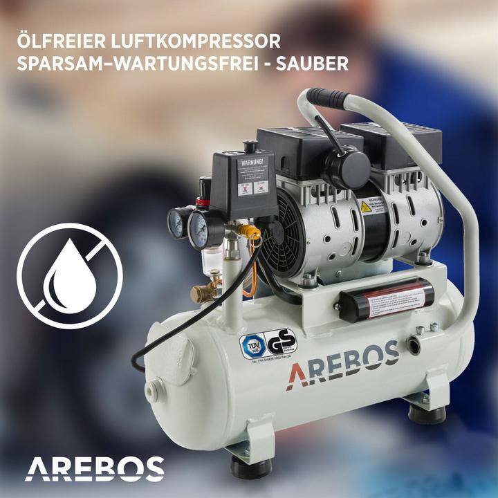 Produktbild Arebos Flüsterkompressor (8 Bar, 12 l)