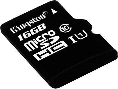 Produktbild Kingston microSDHC UHS-I mit Adapter (16 GB, microSDHC, U1, UHS-I)