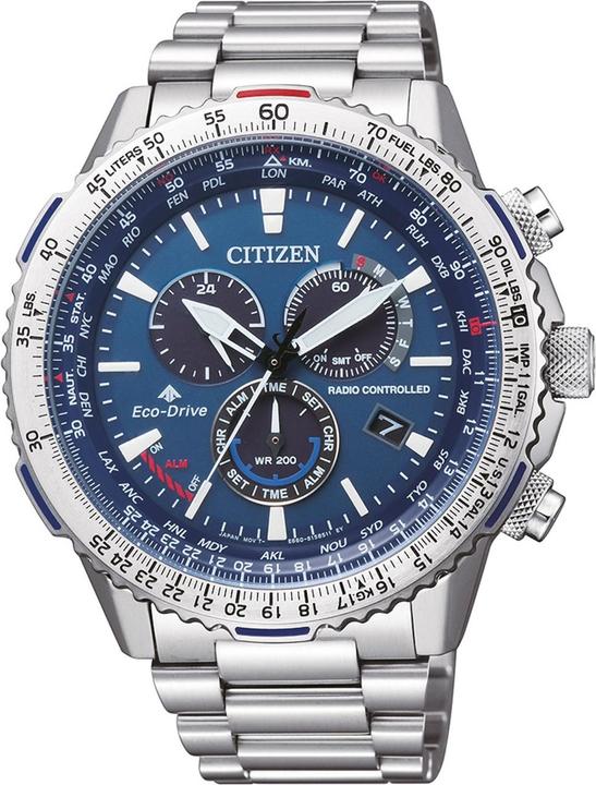 Actual product image Citizen Eco-Drive Promaster - CB5000-50L (Chronograph, Radio-controlled clock, 47 mm)