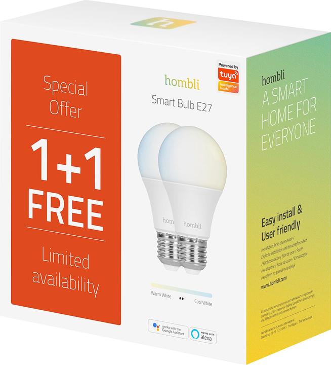 Immagine prodotto Hombli Smart (E27, 9 W, 800 lm, 2 x, F)