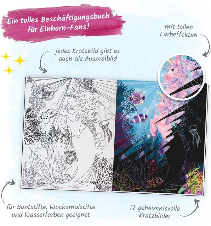 Produktbild Kratzbuch Einhornwelt Kritzel- und Ausmalspass (Deutsch, Trötsch Verlag, 2022)