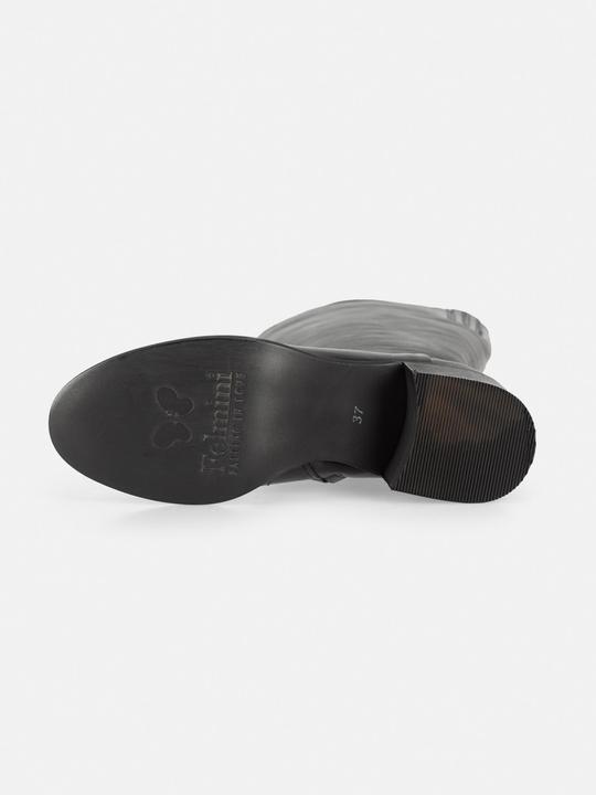 Actual product image Felmini MIRA D946 Stylish high boots with a low heel, made from genuine soft black leather. (41)