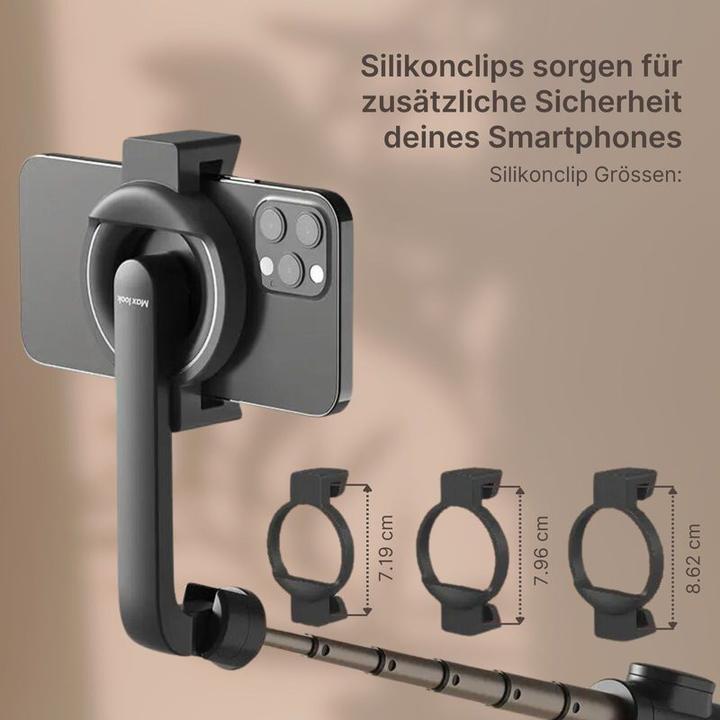 Immagine prodotto Hermex Treppiede per smartphone Supporto magnetico per treppiede Bastone per selfie Smartphone
