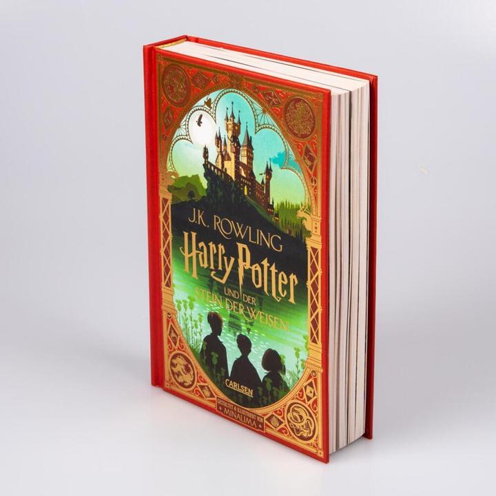 Actual product image Harry Potter und der Stein der Weisen: MinaLima-Ausgabe (Harry Potter 1) (German, MinaLima, J.K. Rowling, Klaus Fritz, 2021)