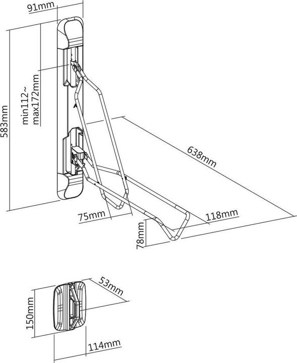 Immagine prodotto myWall Supporto da parete per biciclette