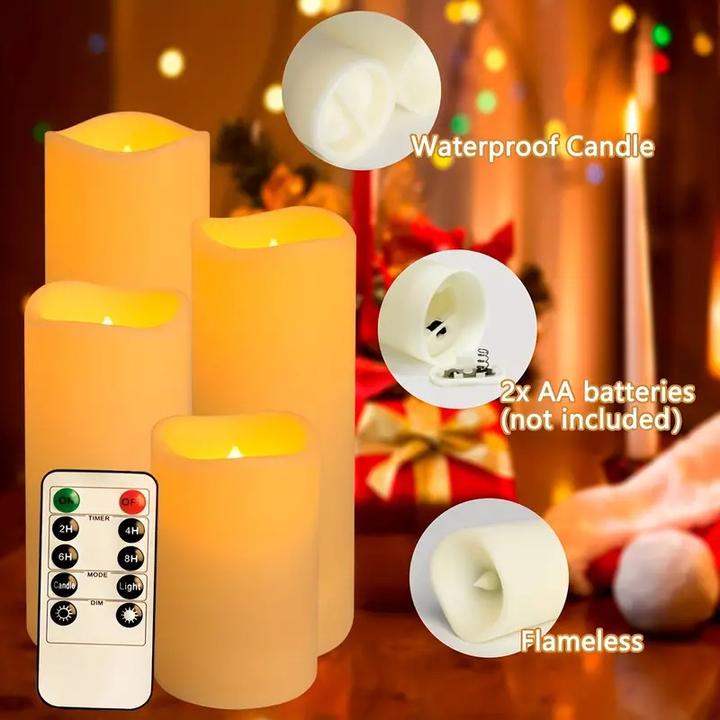 Actual product image Cbx 24 Stück Flammenlose LED Kerzen mit Fernbedienung und Timer Funktion (24 x)