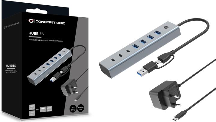 Produktbild Conceptronic HUBBIES20GP (USB-C, 7 Ports)