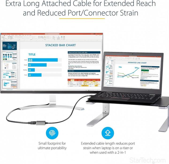 Image du produit StarTech .com Adaptateur Mini DisplayPort vers HDMI (Mini DP, 30 cm)