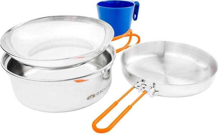 GSI Glacier Stainless 1 Person Mess Kit Cookset