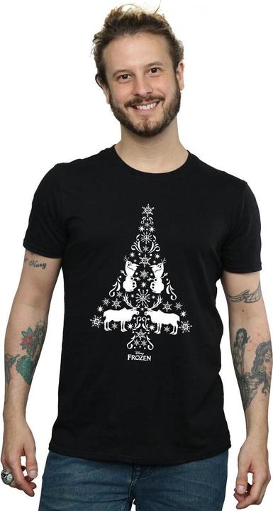Actual product image Disney Mens Frozen Christmas Tree T-Shirt (XL)