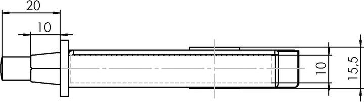Produktbild KFV Magnetfallenschloss 116 1/2, WC 78mm, Stulp rund, Edelstahl (Türgriff)