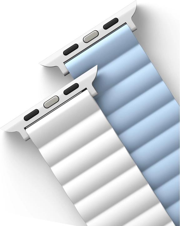 Produktbild Uniq pasek Revix Apple Watch Series 1/2/3/4/5/6/7/8/SE/SE2 38/40/41mm. Reversible Magnetic biały-nie (Silikon, Edelstahl)