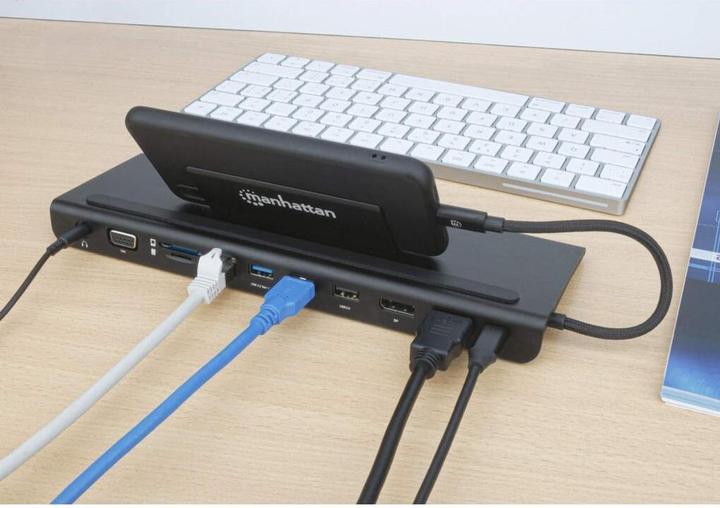Produktbild Manhattan Triple-Monitor Dock (Docking Port, 11 Ports)