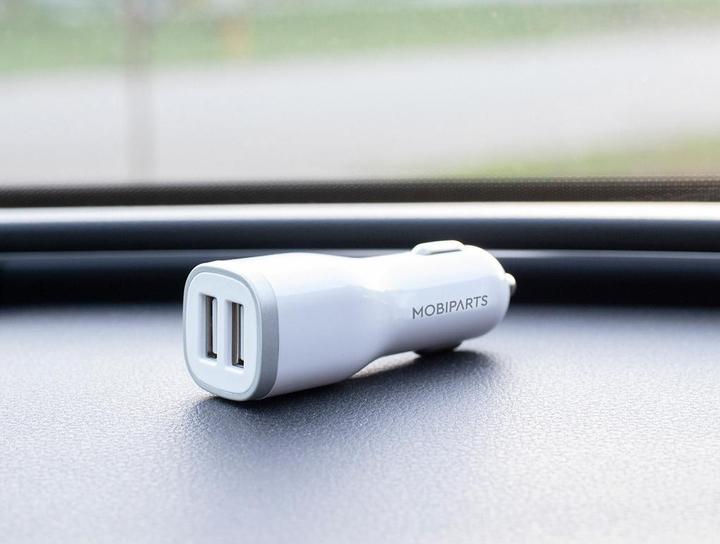 Immagine prodotto Mobiparts Car Charger Dual USB 24W/4.8A + Micro USB Cable White