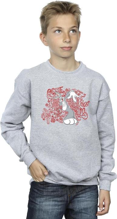 Actual product image Looney Tunes Boys ACME Doodles Bugs Bunny Sweatshirt (140, 146)