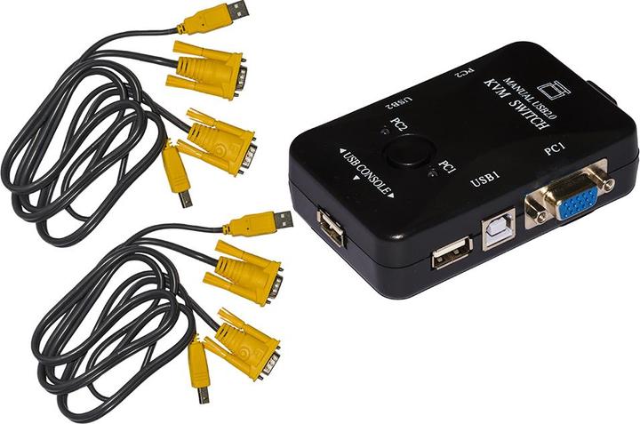Image du produit Accessoires LKKWM2 commutateur clavier-vidéo-souris (kvm) Noir