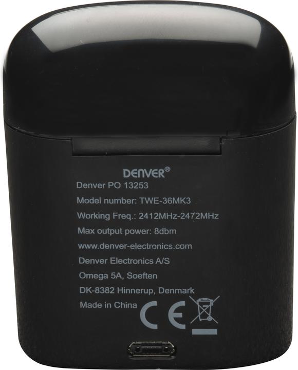 Produktbild Denver TWE-36BLACKMK3 (3 h, Kabellos)