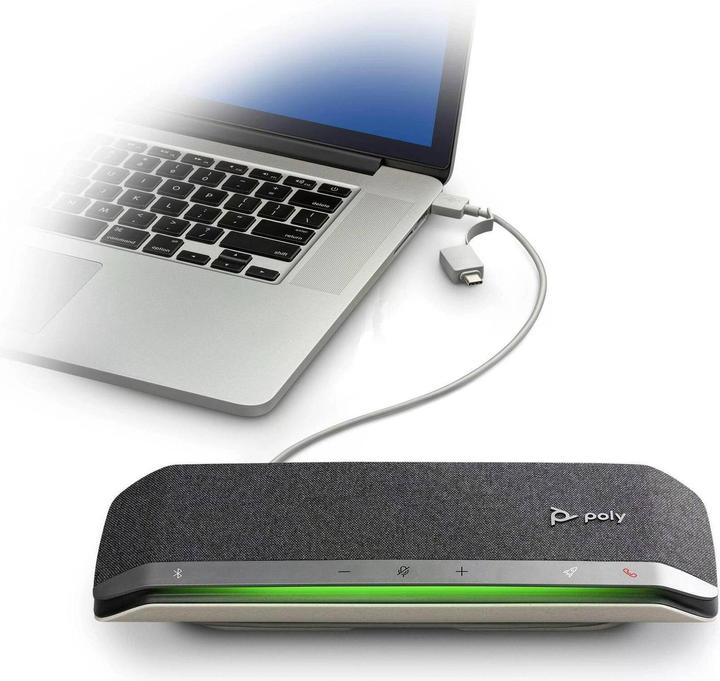 Immagine prodotto Poly HP Sync 40-M Microsoft Teams Certified Speakerphone, PC, Silver, 1.05 m, IP64, Windows 10, 100
