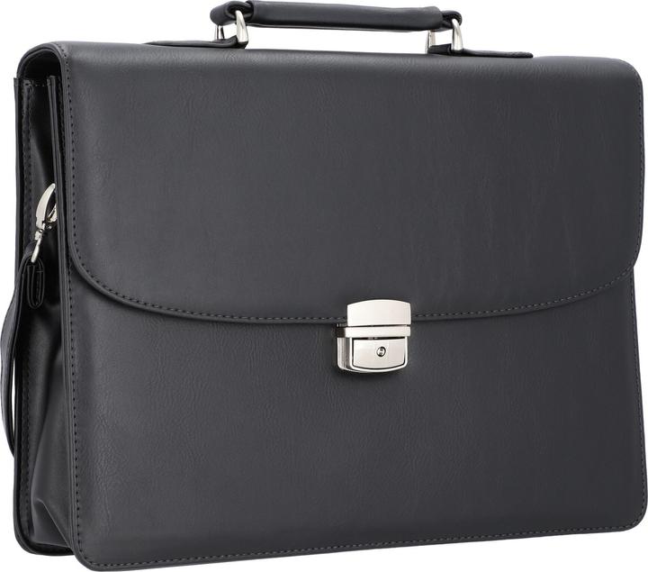Actual product image Alassio ANZIO" briefcase, imitation leather, black