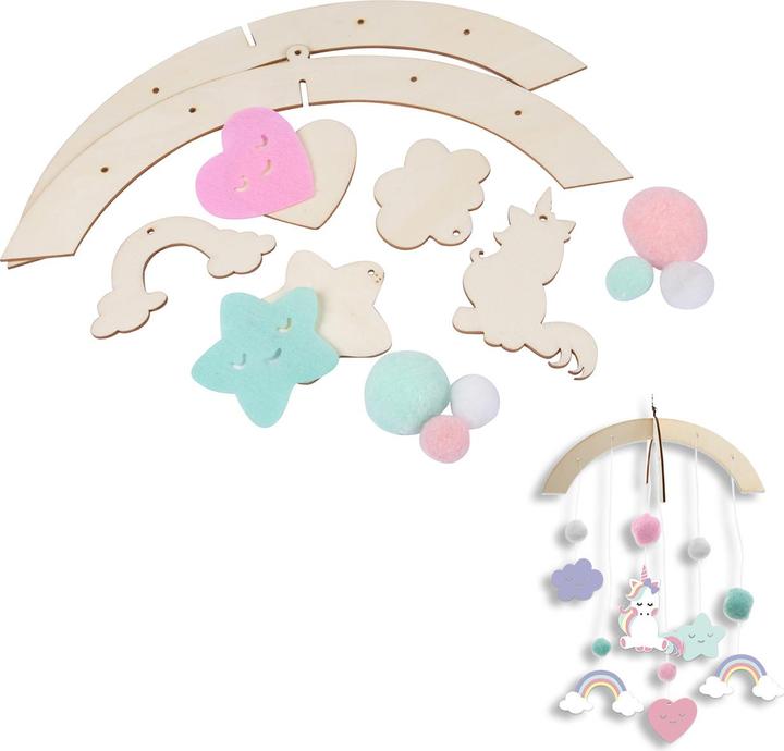 Produktbild Natura Punto Mobile für Kinder, Einhorn, 27 x 10 cm