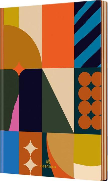 Image du produit Oberthur Carnet A5 Malaga Geometrique - 200 Pages - Souple - Ligne (A5, À rayures)