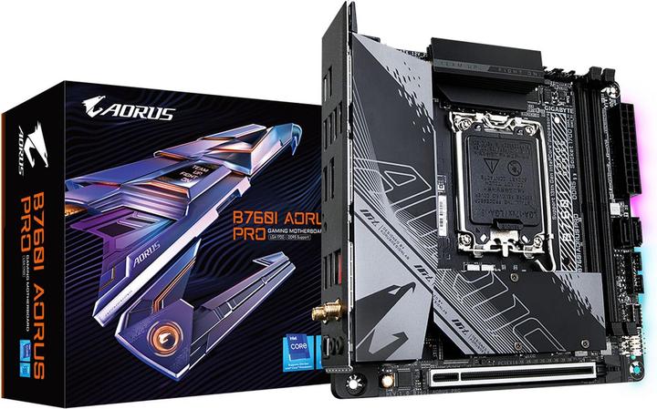 Productafbeelding Gigabyte B760I Aorus Pro (LGA 1700, Intel B760 Express, Mini-ITX)