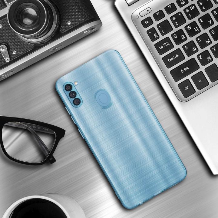Produktbild Cadorabo Hülle für Samsung Galaxy A11 / M11 im TPU Brushed Kameraschutz LM160 Style (Samsung Galaxy A11, Samsung Galaxy M11)