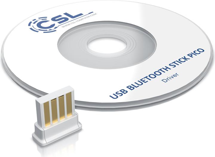 Immagine prodotto CSL Adattatore Bluetooth USB, chiavetta USB BT4.0, alta portata, driver incluso Compatibile con Windows (Trasmettitore e ricevitore)