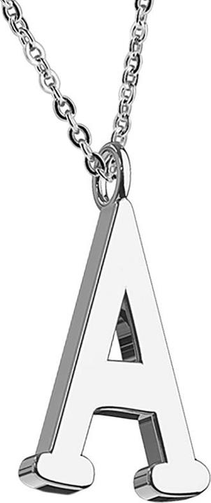 Actual product image Star Piercing Chain silver pendant letter A (Surgical steel 316L, without brass)