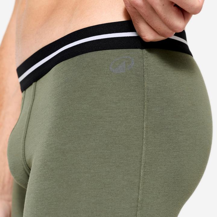 Image du produit Domyos Lot de 2 boxers coton majoritaire Homme, Gris et vert Kaki (XL, lot de 2)