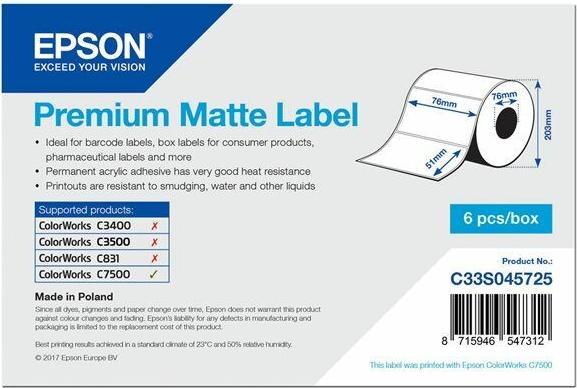 Image du produit Epson Premium Matte Label