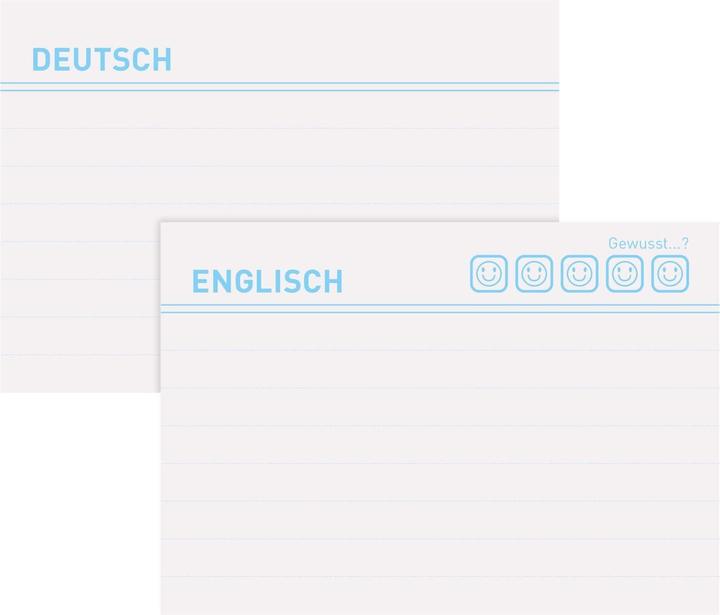 Produktbild Herlitz Karteikarte Vokabeln liniert Blauer Engel 100er (A8, 200 g/m², 100 x)