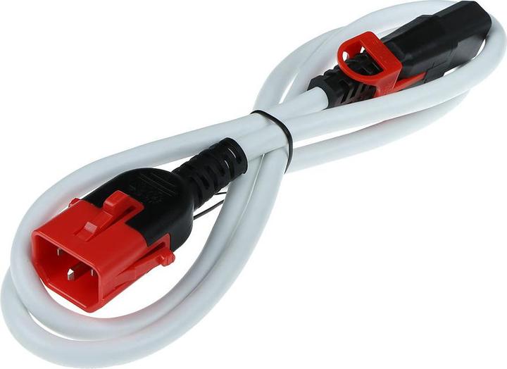 Actual product image Powercord C13 - C14 Dual IEC LOCK white 0.5 m (0.50 m)
