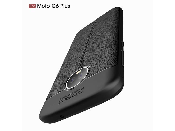 Actual product image Screenguard Motorola Moto G6 Plus Sleeve Leather Design TPU Cover (Motorola Moto G6 Plus)