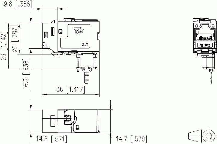 Produktbild Metz Connect Keystone Modul CAT 6A (Keystone Modul)