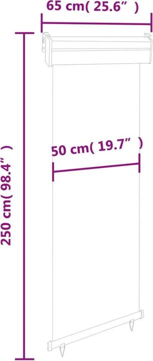 Actual product image VidaXL Side awning (0.60 m)