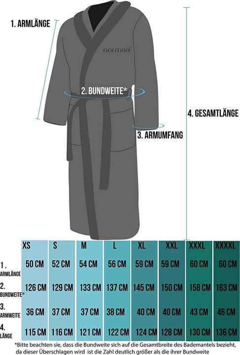 Actual product image Normani Bathrobe Lean (XXL)