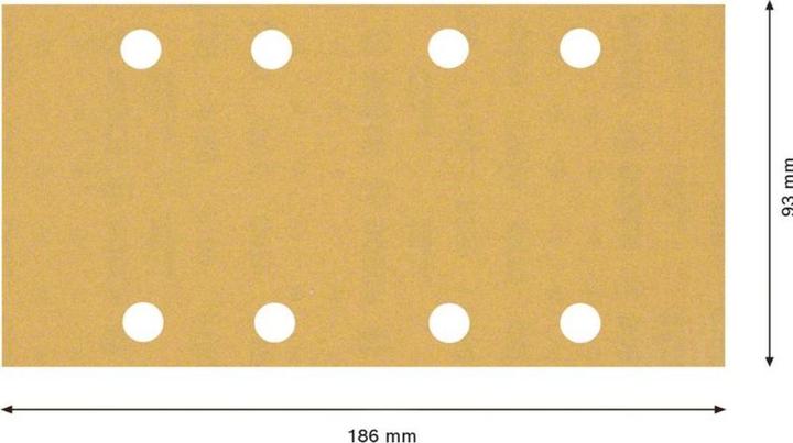 Produktbild Bosch Professional Zubehör EXPERT C470 Schleifpapier mit 8 Löchern für Schwingschleifer, 93 x 186 mm, G 180, 10-tlg. (180)