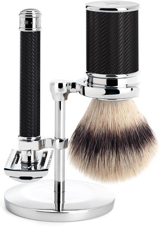 Produktbild Mühle Rasierset, 3-teilig, Rasierpinsel mit Silvertip Fibre®, HANDARBEIT, Rasierhob
