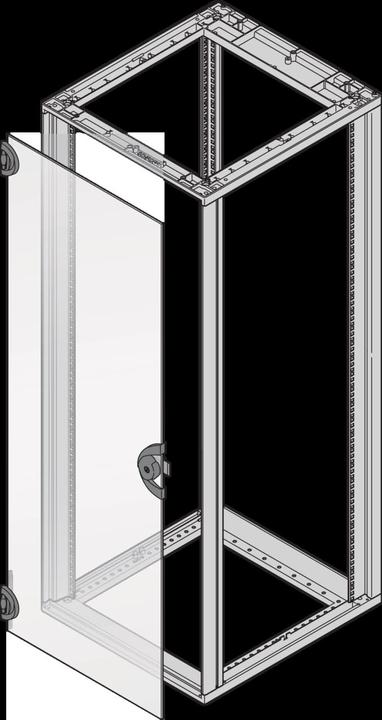 Actual product image Schroff Smoke glass door - FULL GLASS ESG 9HE 553B